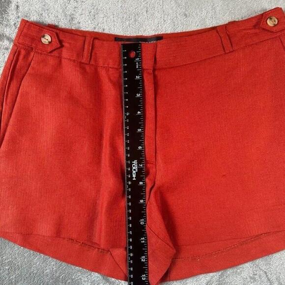 NWT Versona Shorts Womens Size 8 Red Twill Chino Flat Front Low Rise - Picture 11 of 13
